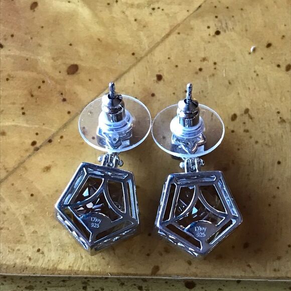 Brazilian Citrine Sterling Silver Dangle Earrings - Picture 5 of 7